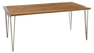 Santorini Rectangular Teak Wooden Dining Table In Natural