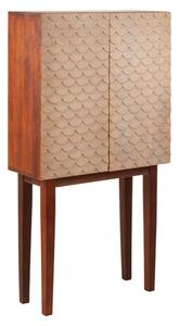 Beemim Wooden Storage Cabinet With 2 Doors In Natural And Brown