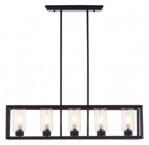 Alike Rectangular 5 Bulbs Pendant Light In Black