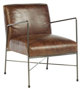 Hoxman Faux Leather Dining Chair In Brown