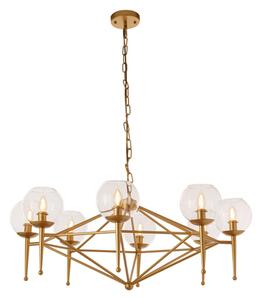 Abita 8 Bulbs Geo Pendant Light In Gold