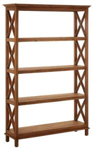 Lovito Wooden 4 Tiers Shelving Unit In Antique Brown