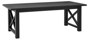 Lyox Rectangular Wooden Dining Table In Black