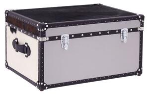 Kensick Wooden Storage Trunk In Black And White