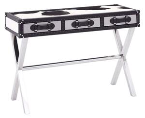 Kensick Wooden Console Table With Cross Legs In Black And White