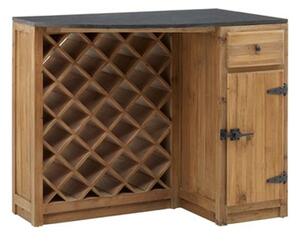 Tobik Wooden Bar Storage Cabinet With Wine Rack In Natural