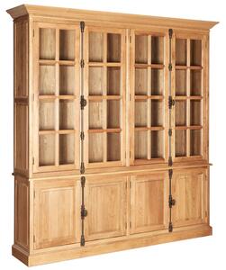 Lyox Wooden Display Cabinet With 6 Upper Shelves In Natural