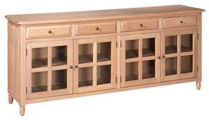 Lyox Wooden 4 Doors 4 Drawers Sideboard In Natural