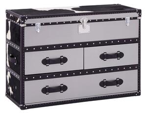 Kensick Wooden Storage Cabinet In Black And White