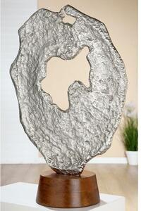 Volante Aluminium Sculpture In Silver And Brown