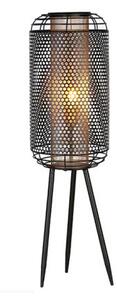 Industrial Small Floor Lamp In Black And Gold