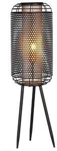 Industrial Large Floor Lamp In Black And Gold