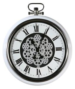 Origin Glass Wall Clock With White And Silver Metal Frame