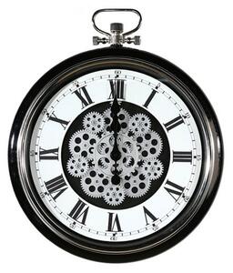 Origin Glass Wall Clock With Black And Silver Metal Frame