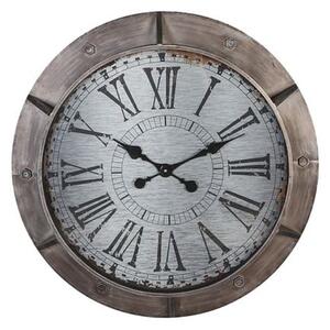 Harbour Glass Wall Clock With Anthracite And Silver Metal Frame