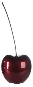 Celebration Ceramic Cherry Sculpture In Metallic Wine Red