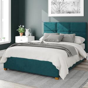 Caine Plush Velvet Ottoman Bed Frame Emerald