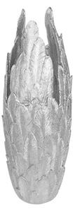 Feather Poly Large Decorative Vase In Silver