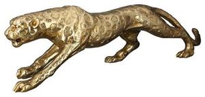 Tracy Cheetah Poly Sculpture In Antique Gold