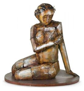 Glide Sensual Beauty Metal Sculpture In Antique Brown