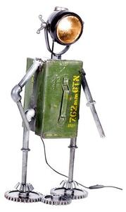 Robot Iron Table Lamp In Green