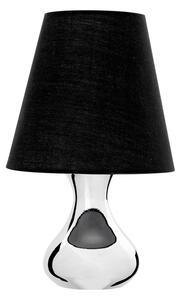 Nellstrom Black Fabric Shade Table Lamp With Chrome Metal Base