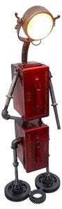 Robot Iron Floor Lamp In Red With 2 Storage Boxes