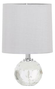 Helna Grey Fabric Shade Table Lamp With Crystal Base