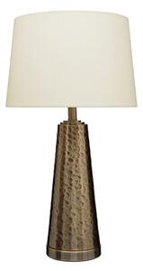 Heko Cream Fabric Shade Table Lamp With Brass Metal Base