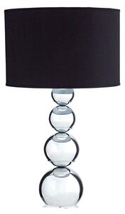 Camox Black Fabric Shade Table Lamp With Chrome Metal Base