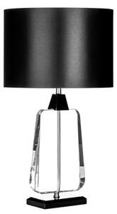 Tabhao Large Black Fabric Shade Table Lamp With Chrome Base