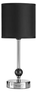 Brika Black Fabric Shade Table Lamp With Chrome Base