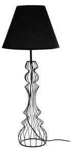 Chicoya Black Fabric Shade Table Lamp With Metal Wire Base