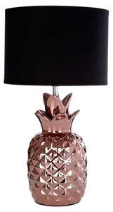 Wenka Black Fabric Shade Table Lamp With Copper Ceramic Base