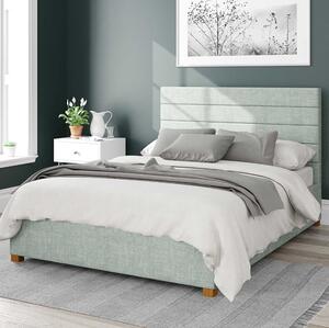 Kelly Pure Pastel Cotton Ottoman Bed Frame Blue