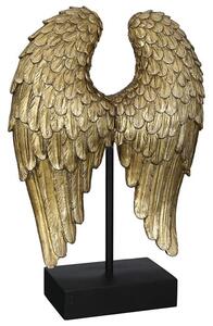 Wing Poly Sculpture In Antique Gold And Black