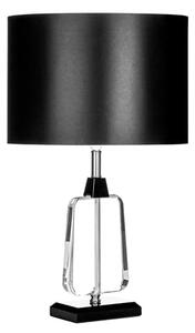 Tabhao Small Black Fabric Shade Table Lamp With Chrome Base