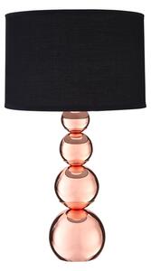 Camox Black Fabric Shade Table Lamp With Copper Metal Base