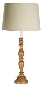 Candoca Natural Fabric Shade Table Lamp With Oak Base