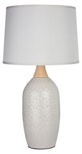 Wilon Grey Fabric Shade Table Lamp With Ceramic Base