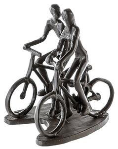 Cycling Tour Iron Design Sculpture In Burnished Bronze