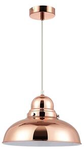 Jaspro Round 1 Metal Shade Pendant Light In Copper