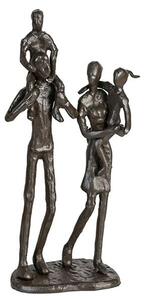 Family Iron Design Sculpture In Burnished Bronze