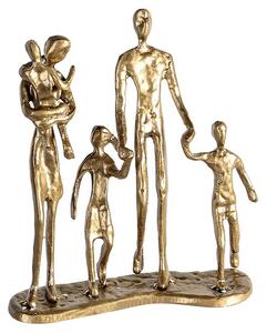 Family Iron Design Sculpture In Gold