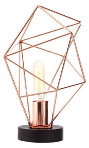 Wyrato Copper Wire Frame Table Lamp With Matte Black Base