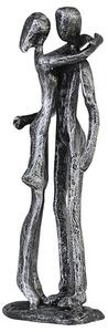 Couple Iron Design Sculpture In Antique Silver