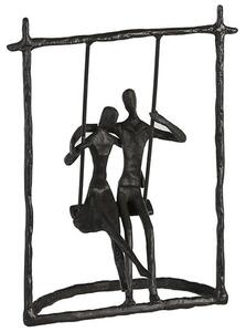 Swing Iron Design Sculpture In Burnished Bronze