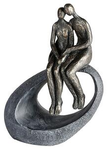 Moment Poly Design Sculpture In Antique Bronze And Grey