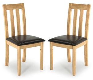 Annect Natural Wooden Dining Chairs In Pair