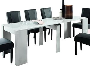 Nitro Large Extending High Gloss Dining Table In White